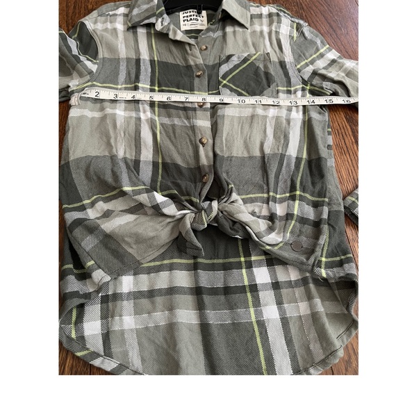 Justice Perfect Plaid Girls Shirt Sz 10 - Picture 4 of 6